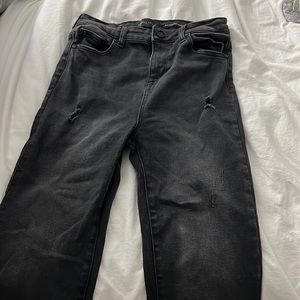 Distressed black jeans